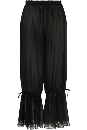 Chloé Ruffled Silk Embellished Pants