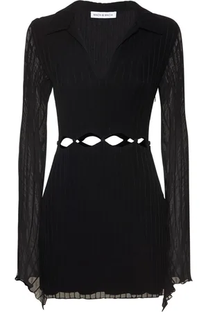 Mach & Mach Cutout Stretch Viscose Mini Dress