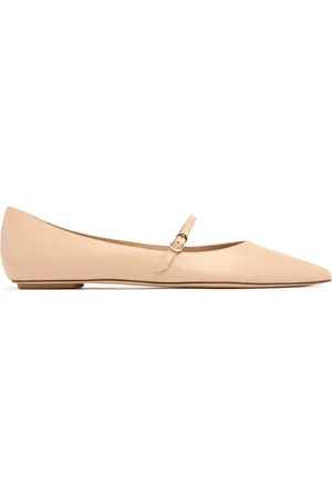 Stuart Weitzman 5mm Emilia Leather Flat Shoes