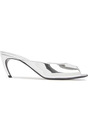 The Attico 65mm Ada Metallic Leather Mules