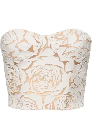 ERMANNO SCERVINO Flower Embroidered Cotton Blend Top