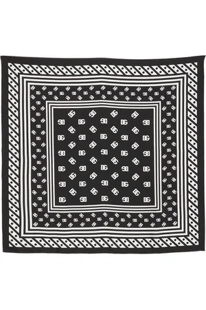 Dolce & Gabbana Monogram Printed Silk Twill Foulard
