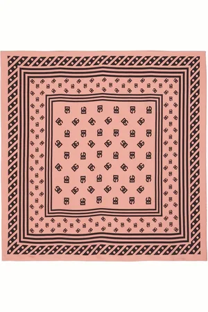 Dolce & Gabbana Monogram Printed Silk Twill Scarf