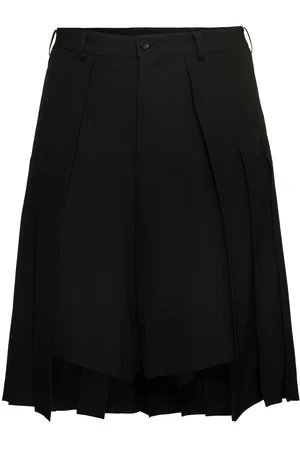 Comme des Garçons Pleated Wool Gabardine Shorts