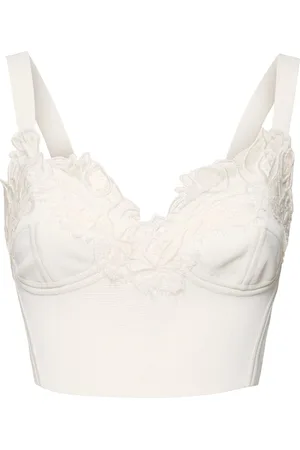 ERMANNO SCERVINO Embroidered Knit Cropped Top