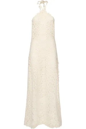 ERMANNO SCERVINO Cotton Blend Lace Long Dress