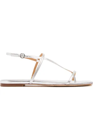 Aeyde 10mm Ella Metallic Leather Thong Sandals