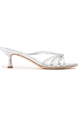 Aeyde 55mm Abby Metallic Leather Sandals