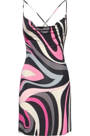 Puccini Printed Satin Jersey Mini Dress