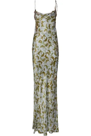 DRIES VAN NOTEN Deryl Embroidered Silk Satin Dress