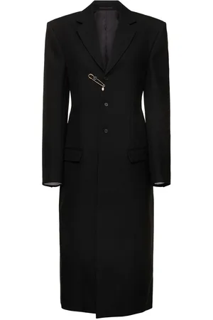 Carven Wool Midi Coat W/ Pin