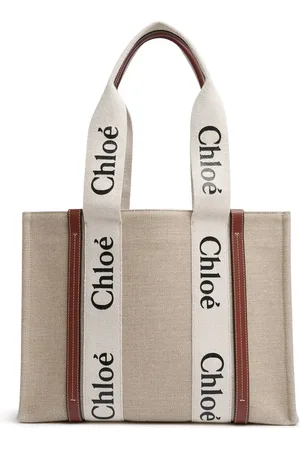 Chloé Medium Woody Canvas Tote Bag