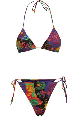 Reina Olga Concetta Printed Triangle Bikini Set