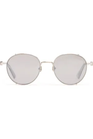 Moncler Round Metal Sunglasses