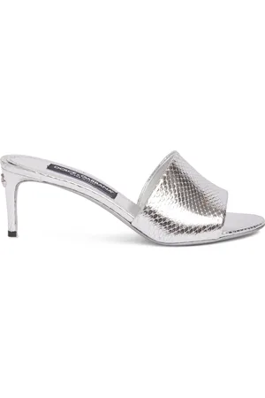 Dolce & Gabbana 105mm Keira Python Leather Mules