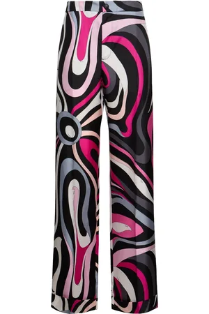Puccini Printed Silk Twill Wide Pants