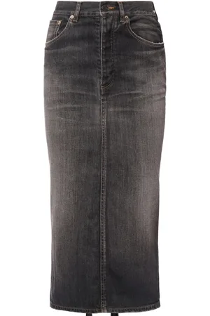 Balenciaga Lace-up Denim Skirt