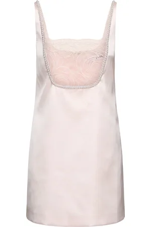 Self-Portrait Satin Bow Mini Dress