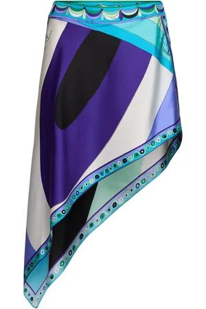 Puccini Printed Silk Twill Mini Skirt