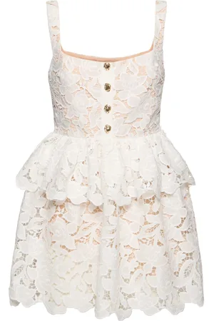 Self-Portrait Tiered Lace Mini Dress