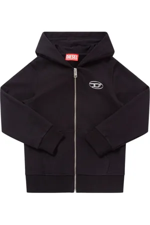 Diesel Zip-up Cotton Sweatshirt Hoodie W/logo