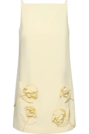Self-Portrait Crepe Flower Mini Dress