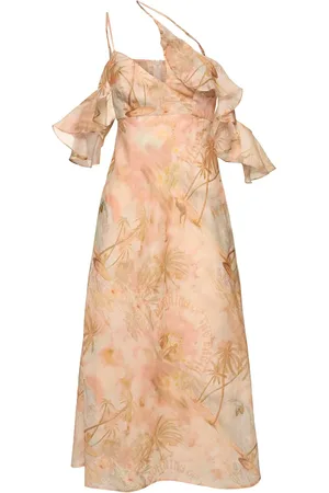 ZIMMERMANN Illuminate Silk & Linen Slip Dress