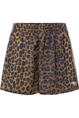 adidas Leopard Print Satin Shorts
