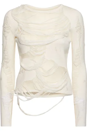 Maison Margiela Distressed Cotton Blend Top