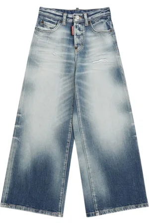 Dsquared2 Stretch Cotton Wide Jeans