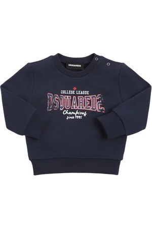 Dsquared2 Printed Cotton Crewneck Sweatshirt