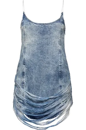 Diesel De-dra Mini Short Dress W/ Fringe