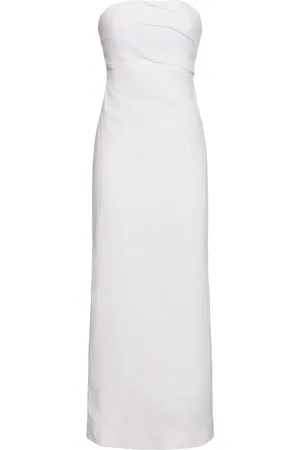 TOVE Sabella Linen Strapless Midi Dress