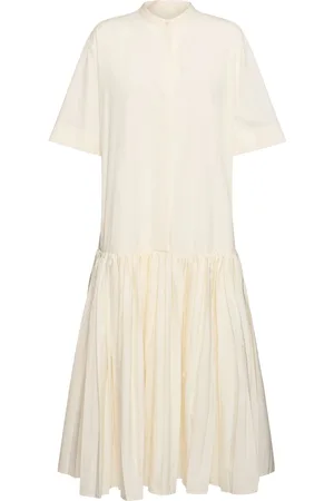 Jil Sander Glass Finished Poplin Long Dress