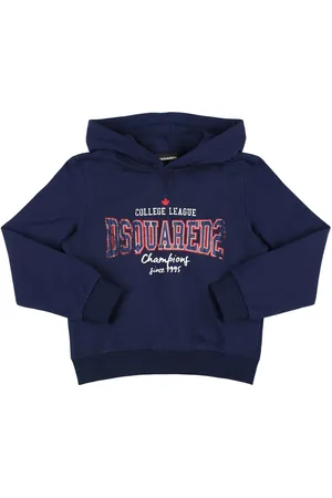 Dsquared2 Printed Cotton Hooded Sweatshirt