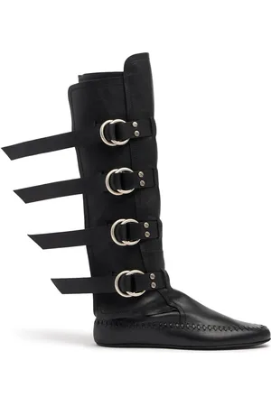 ANN DEMEULEMEESTER 10mm Siver Leather Boots