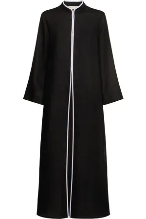 Tory Burch Linen Long Sleeved Long Kaftan Dress