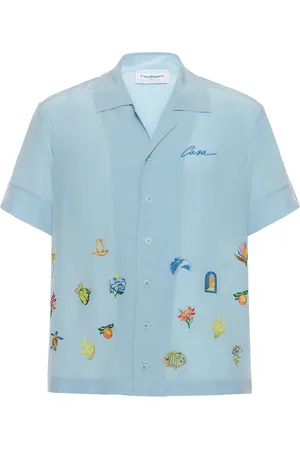Casablanca Icons Embroidery Silk Shirt