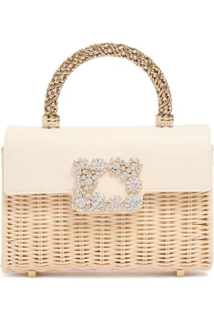 Roger Vivier Mini Envelope Flower Top Handle Bag