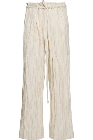 ANN DEMEULEMEESTER Kastor Wide Fit Lounge Cotton Pants