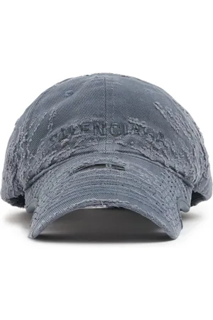 Balenciaga Destroyed Cotton Denim Cap