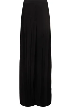 MUGLER Mat Heavy Fluid Pence Wide Leg Pants