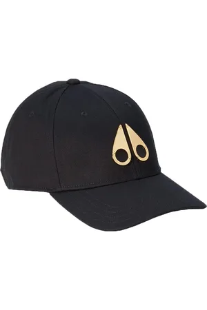 Moose Knuckles Mens Gold Logo Icon Cap Black - ONE SIZE