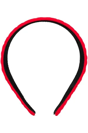 Fendi Fendi Girls FF Embossed Logo Headband Red - ONE SIZE RED