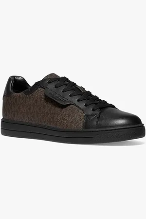 Michael Kors Keating Logo And Leather Sneaker
