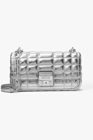 Michael Kors Tribeca Small Quilted Metallic Leather Shoulder Bag