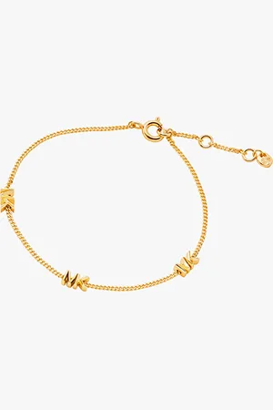 Michael Kors Precious Metal-plated Sterling Silver Logo Bracelet