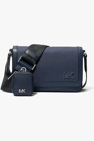 Michael Kors Edison Mini Scratch-resistant Crossgrain Leather Crossbody Bag With Pouch