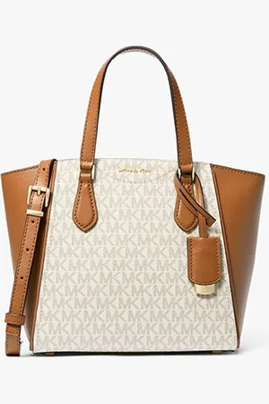 Michael Kors Taryn Small Signature Logo And Leather Convertible Crossbody Bag