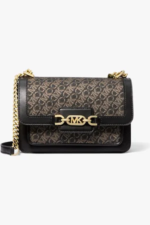 Michael Kors Heather Large Metallic Empire Signature Logo Shoulder Bag